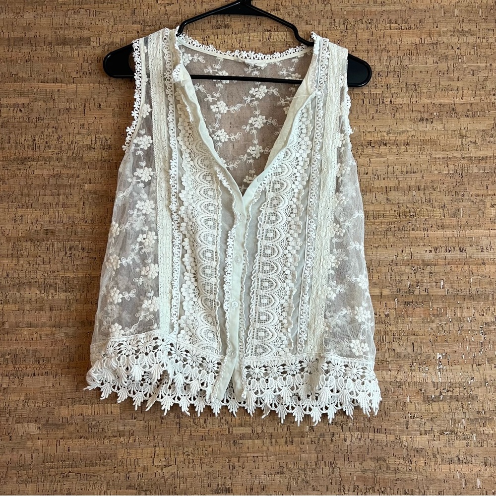 Freeway Sheer Sleeveless Blouse